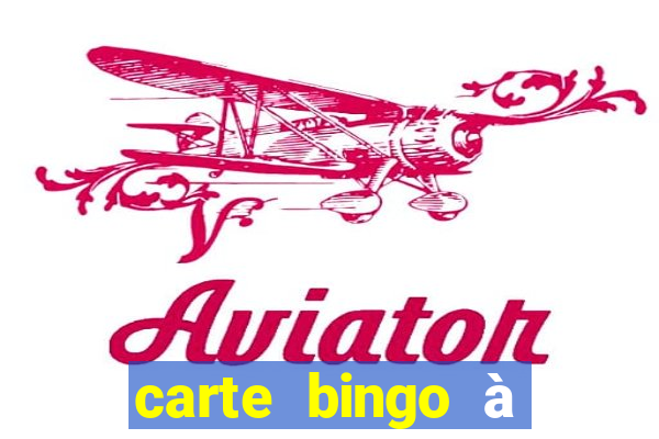 carte bingo à imprimer gratuit