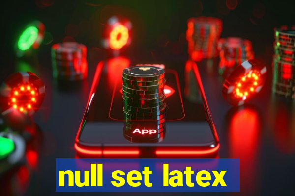 null set latex