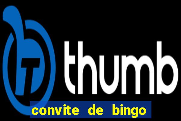 convite de bingo para editar