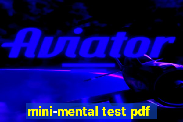 mini-mental test pdf