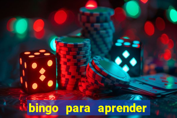 bingo para aprender a leer