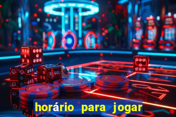 horário para jogar fortune tiger hoje