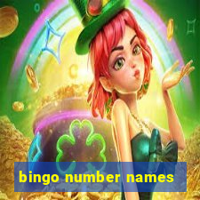 bingo number names