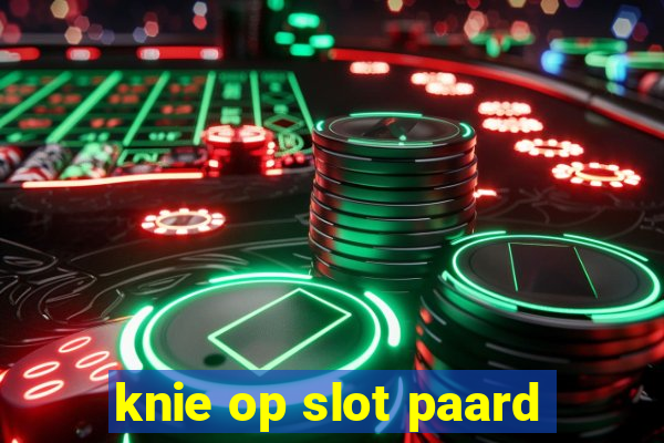 knie op slot paard