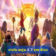 ciclo soja 5.7 em dias