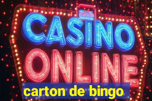 carton de bingo