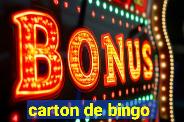 carton de bingo