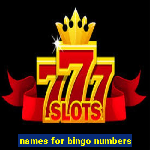 names for bingo numbers