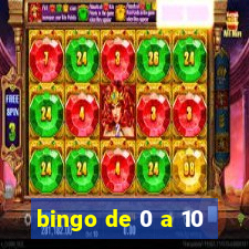 bingo de 0 a 10