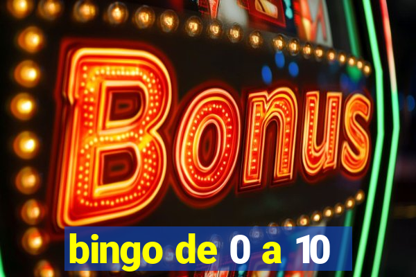 bingo de 0 a 10