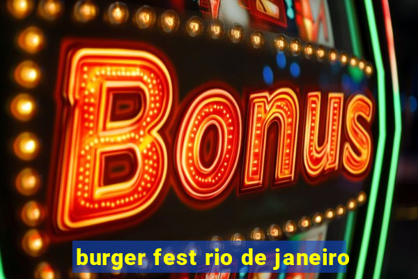 burger fest rio de janeiro