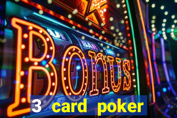 3 card poker casino game