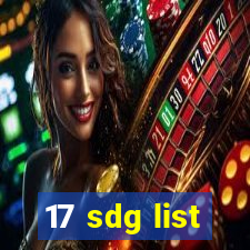 17 sdg list