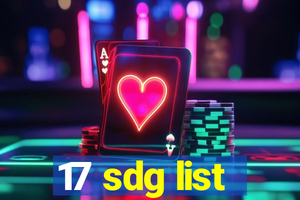 17 sdg list