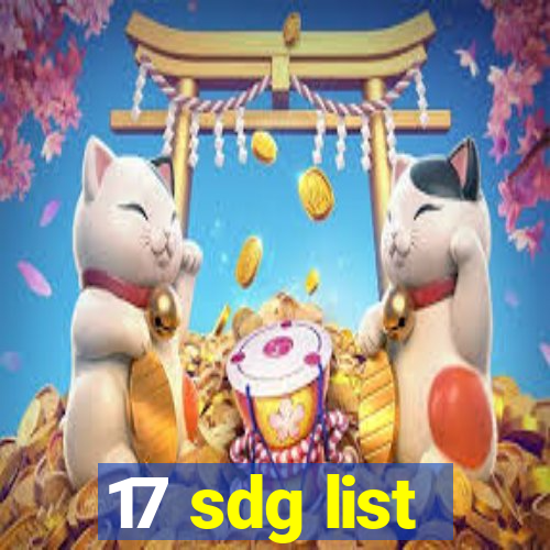 17 sdg list