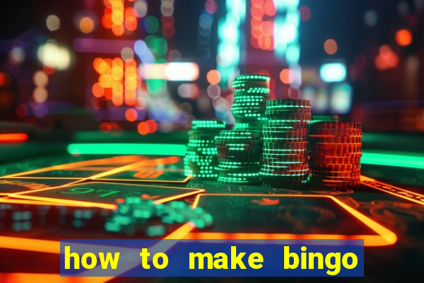 how to make bingo cards in excel