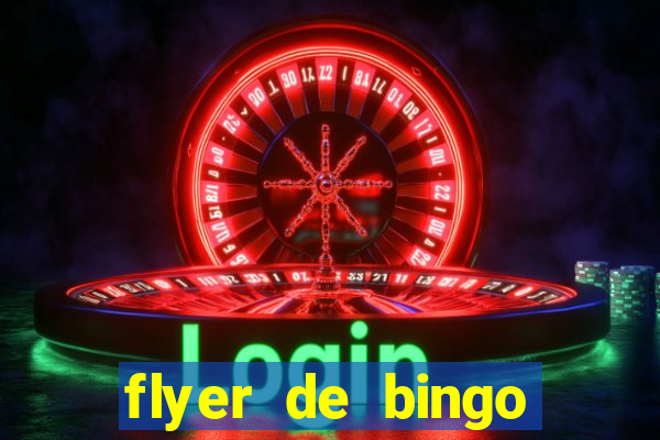 flyer de bingo para editar