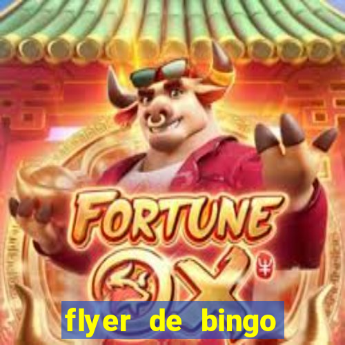 flyer de bingo para editar