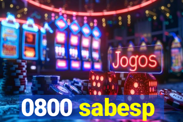 0800 sabesp