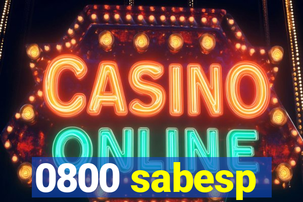 0800 sabesp