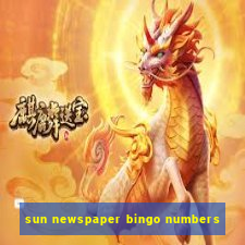 sun newspaper bingo numbers