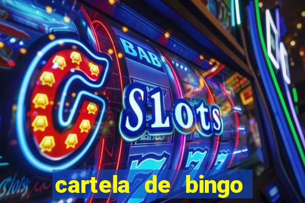 cartela de bingo com letras