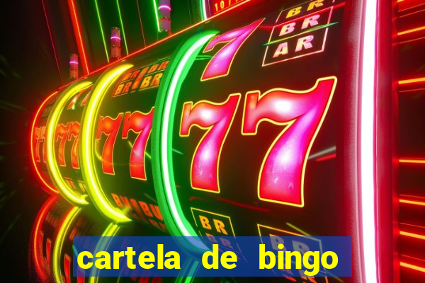 cartela de bingo de letras