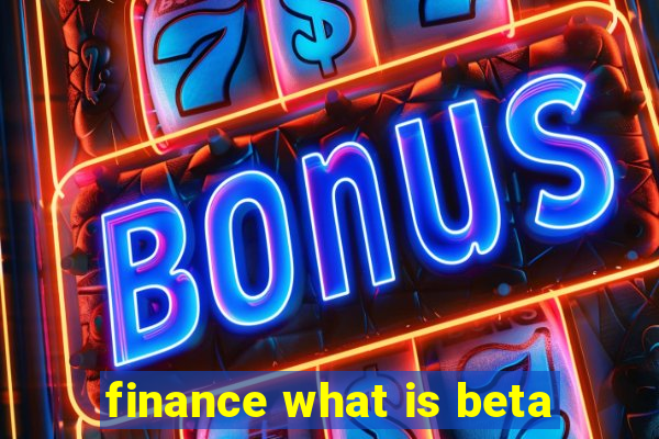 finance what is beta