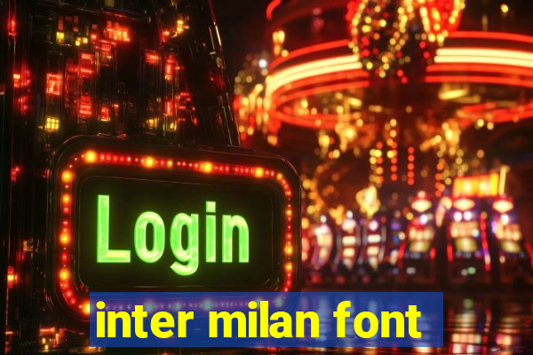 inter milan font