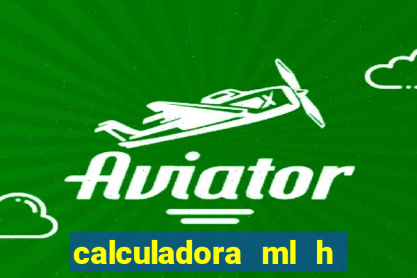 calculadora ml h para mcg kg min