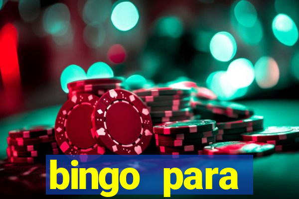 bingo para despedida de solteira para imprimir