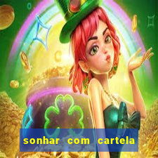 sonhar com cartela de bingo