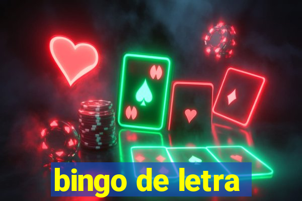 bingo de letra