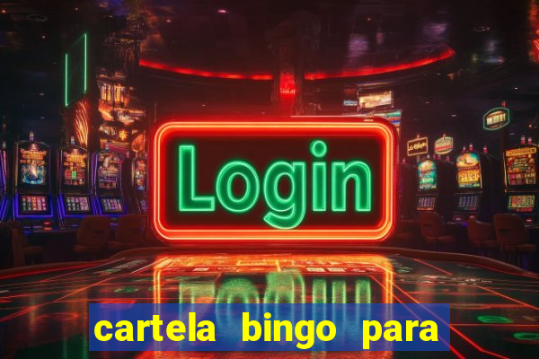 cartela bingo para cha de cozinha imprimir gratis