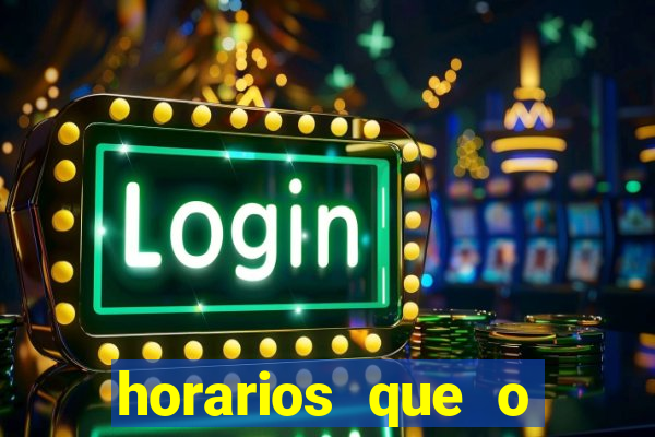 horarios que o fortune tiger paga