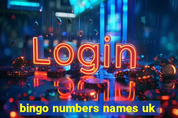 bingo numbers names uk