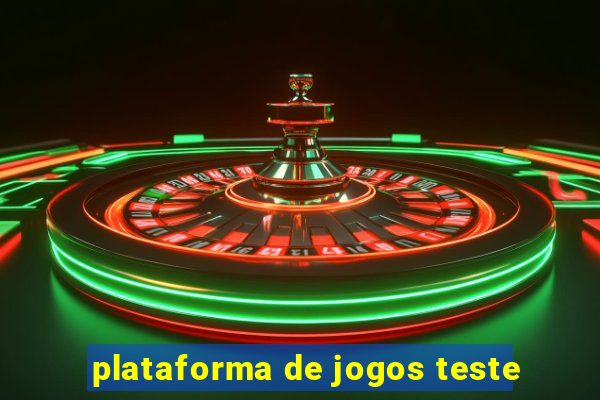 plataforma de jogos teste