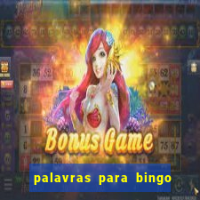 palavras para bingo cha de bebe