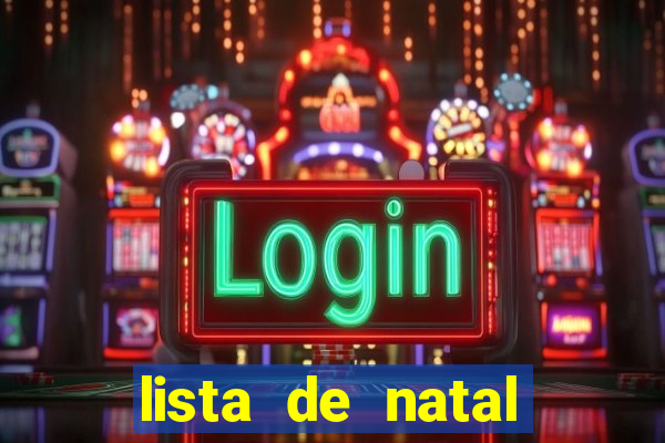 lista de natal para imprimir