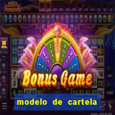 modelo de cartela de bingo em branco