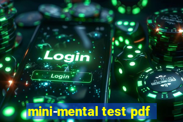 mini-mental test pdf