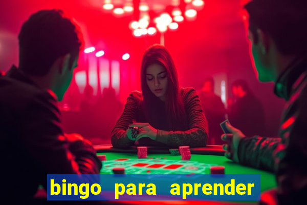 bingo para aprender a leer