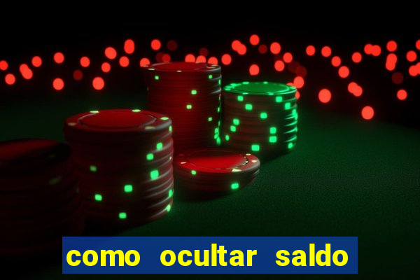 como ocultar saldo na betfair