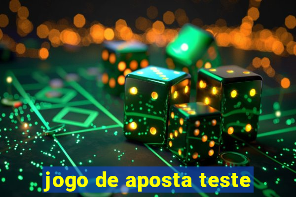 jogo de aposta teste