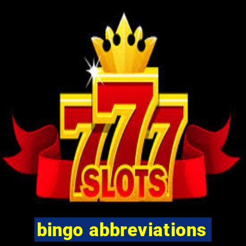 bingo abbreviations