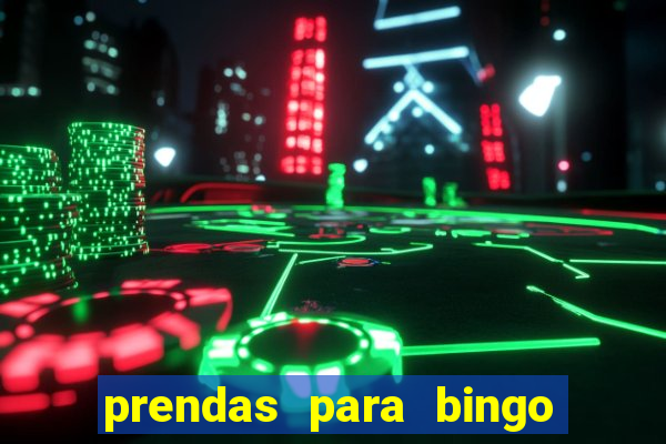 prendas para bingo de natal