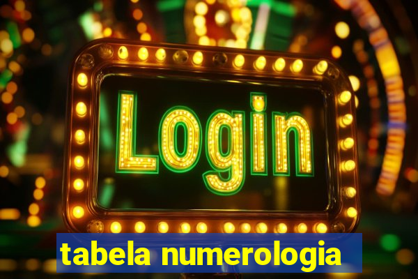 tabela numerologia