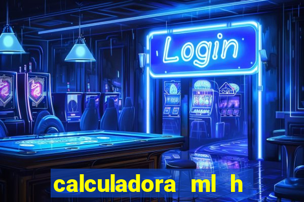 calculadora ml h para mcg kg min