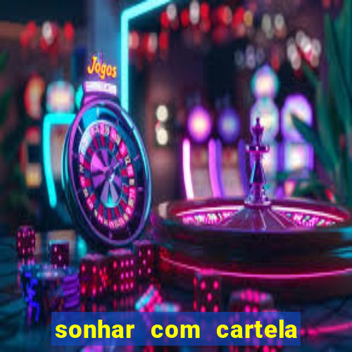 sonhar com cartela de bingo